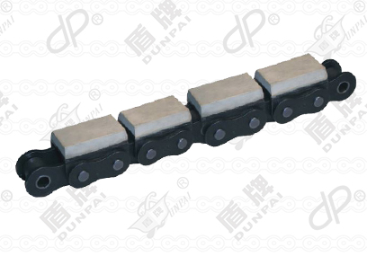 Roller chain with vulcanized elastomer profiles